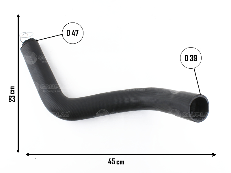 CAUPLAS MANGUERA RADIADOR A ENFRIA. DE ACEITE F7000  =YACO 783