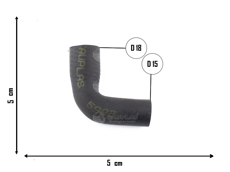 CAUPLAS MANGUERA CONEXION A TERMOSTATO FORD RANGER II  =YACO 4394