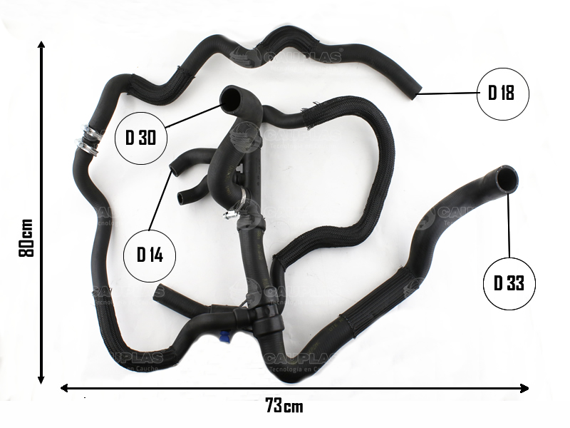 CAUPLAS MANGUERA RADIADOR INFERIOR RENAULT DUSTER OEM:215018527R