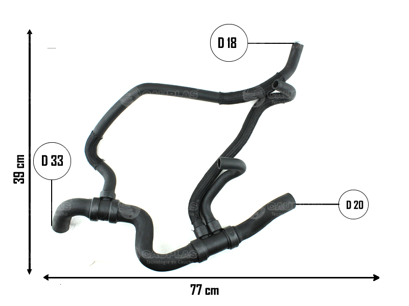 CAUPLAS MANGUERA RADIADOR INFERIOR RENAULT MASTER II OEM:215039970R =YACO 4477