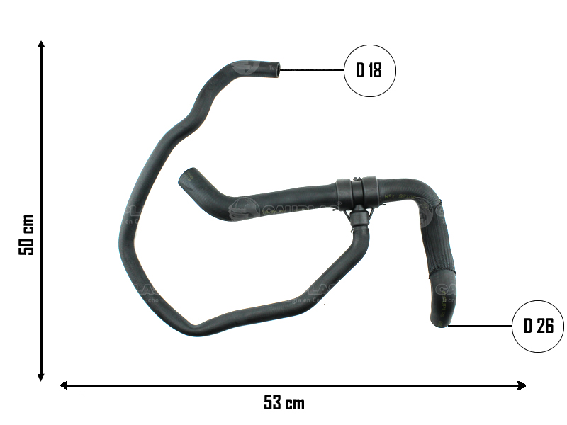 CAUPLAS MANGUERA RADIADOR INFERIOR RENAULT FLUENCE OEM:215030015R =YACO 4306