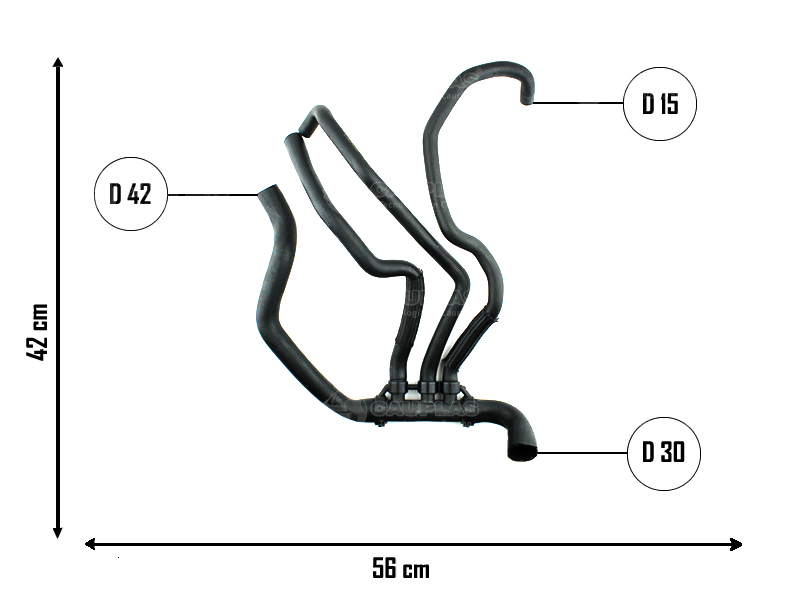CAUPLAS MANGUERA RADIADOR INFERIOR RENAULT MEGANE II