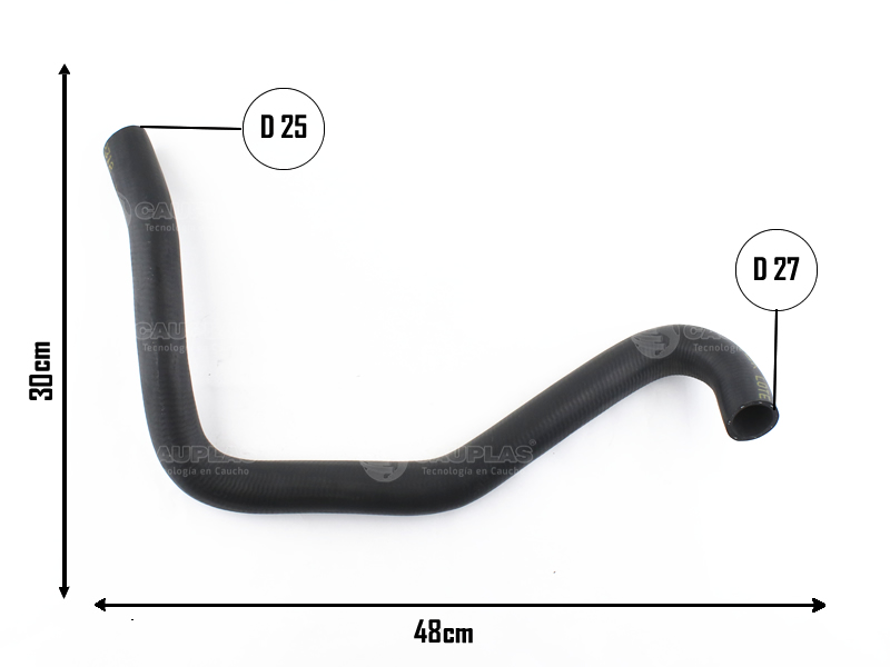 CAUPLAS MANGUERA RADIADOR INF RENAULT LOGAN I SANDERO I =YACO 3763