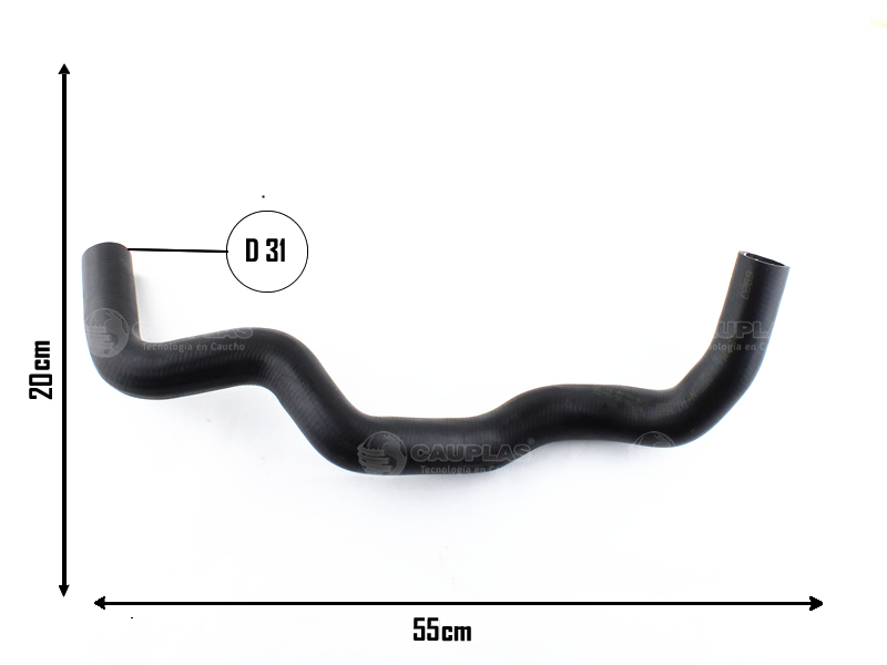 CAUPLAS MANGUERA RADIADOR SUPERIOR RENAULT DUSTER OEM:215014965R =YACO 4407