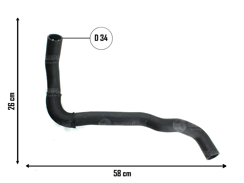 CAUPLAS MANGUERA RADIADOR SUPERIOR RENAULT DUSTER OEM:215015593R =YACO 4223