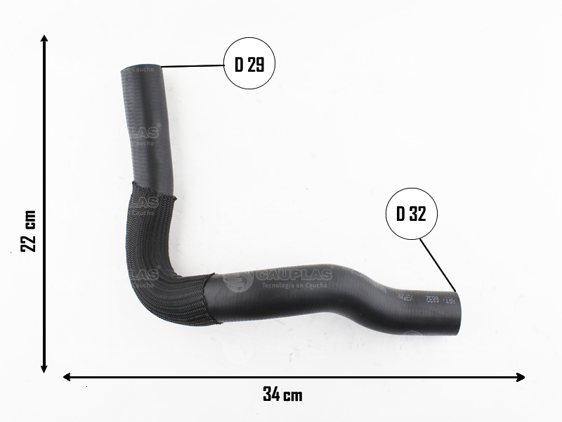 CAUPLAS MANGUERA RADIADOR SUPERIOR RENAULT 19 OEM:7700816322
