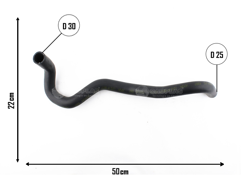 CAUPLAS MANGUERA RADIADOR SUPERIOR RENAULT FLUENCE OEM:2515010014R =YACO 4304