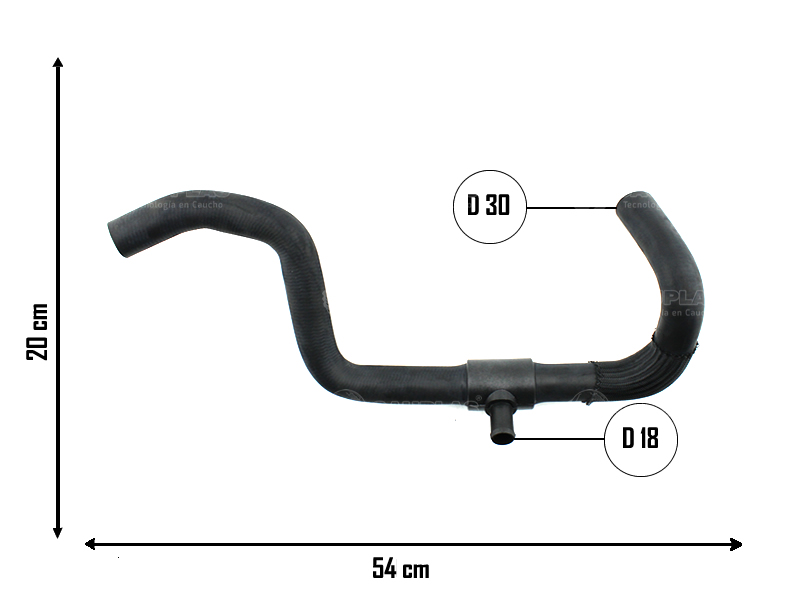 CAUPLAS MANGUERA RADIADOR SUPERIOR RENAULT MEGANE II  =YACO 3818