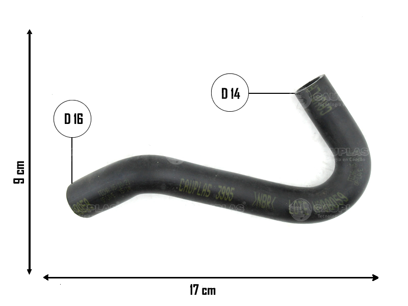 CAUPLAS MANGUERA DESCARGA DE GASES F100 OEM:95TR6A886AA =YACO 1723