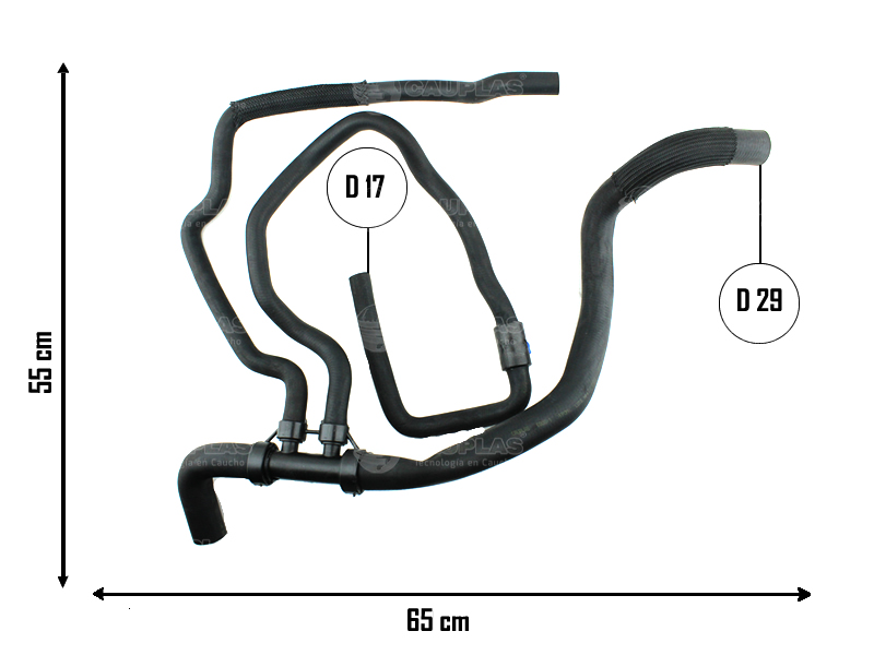 CAUPLAS MANGUERA RADIADOR INFERIOR RENAULT CLIO II