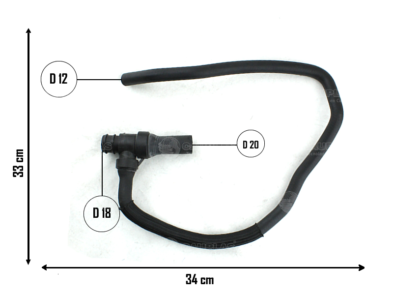 CAUPLAS MANGUERA CALEFACTOR A TUBO RIGIDO RENAULT FLUENCE MEGANE III
