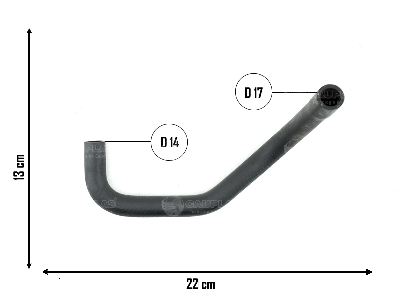 CAUPLAS MANGUERA TERMOSTATO A MULTIPLE DE ADMISION FIAT TEMPRA OEM:7522419 =YACO 3666
