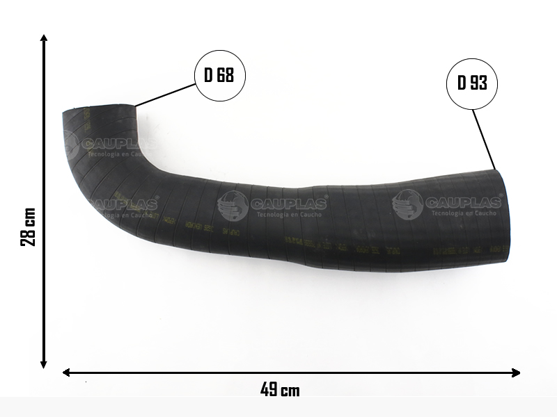 CAUPLAS MANGUERA CIRCULACION DE AIRE FORD F100 F1000 F4000 OEM:T71129202