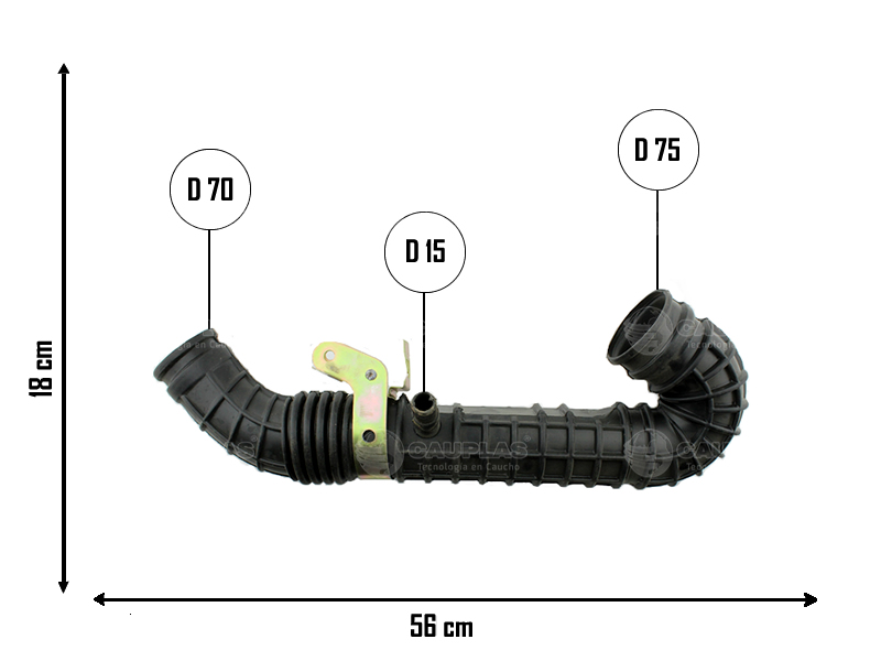 CAUPLAS MANGUERA TOMA DE AIRE FIAT PALIO I SIENA I OEM:46444028 46477729 46539451 =YACO 3137