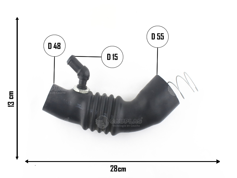 CAUPLAS MANGUERA TOMA DE AIRE FIAT PALIO I SIENA I STRADA I OEM:46539430 =YACO 3172