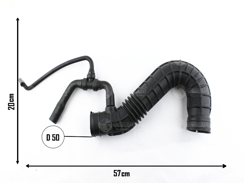CAUPLAS MANGUERA CIRCULACION DE AIRE FIAT UNO II FIORINO II OEM:50018001/28/7371 =YACO 3139