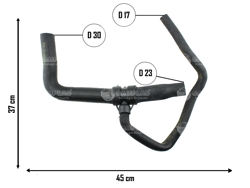 CAUPLAS MANGUERA RADIADOR INFERIOR RENAULT DUSTER OEM:215039185R