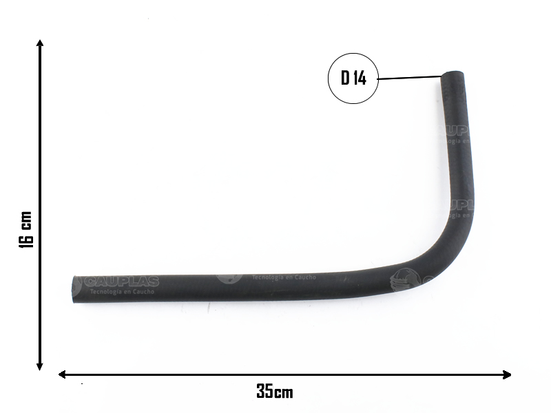 CAUPLAS MANGUERA CALEFACTOR SALIDA FIAT DUNA UNO I OEM:50010050