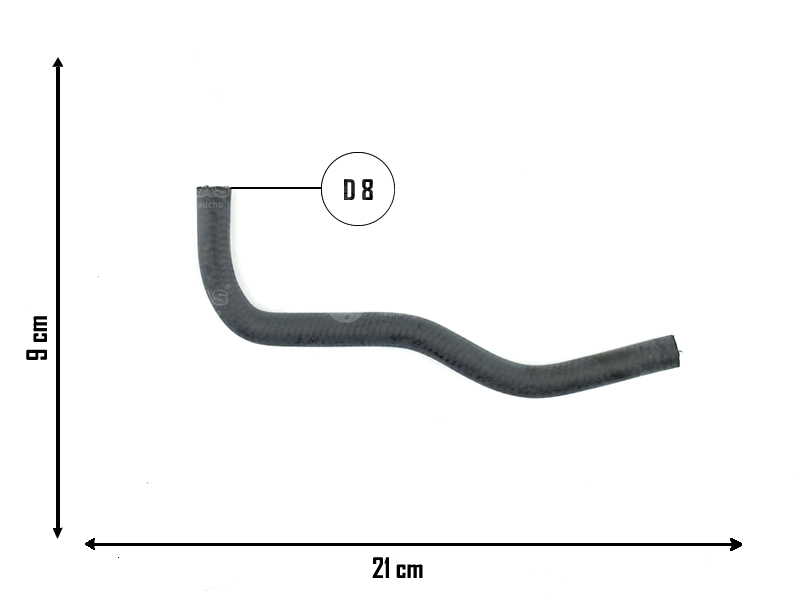 CAUPLAS MANGUERA VASO DE EXPANSION A BOMB AGUA FIAT UNO I 147 I/II DUNA FIORINO I =YACO 1611