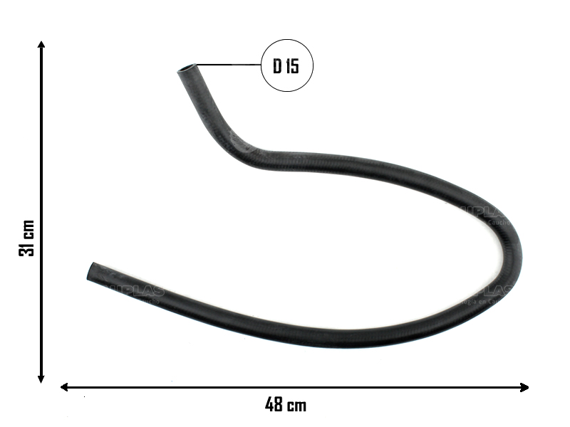 CAUPLAS MANGUERA DEPOSITO DE ACEITE A BOMBA DIRECC HIDR FORD ESCORT OEM:YS413691AE