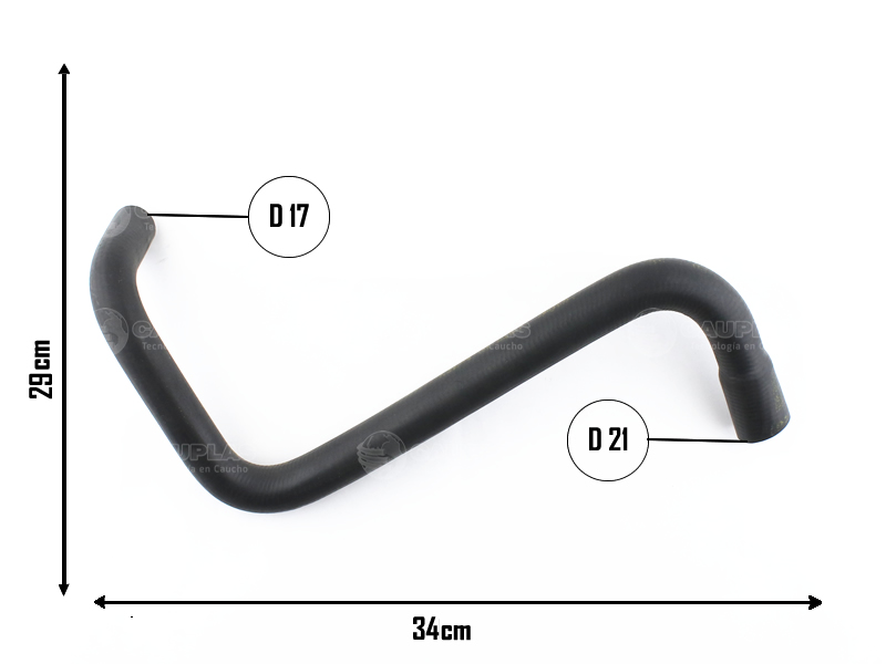 CAUPLAS MANGUERA VASO DE EXPANSION A TUBO RIGIDO RENAULT EXPRESS OEM:7702224847 =YACO 2178