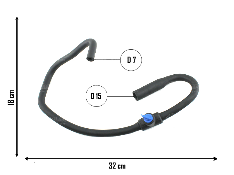 CAUPLAS MANGUERA VASO DE EXPAN A RAD FIAT PALIO I SIENA I OEM:46545870 =YACO 2578