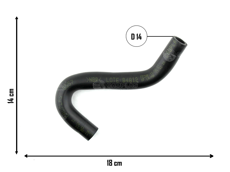 CAUPLAS MANGUERA VASO DE EXPAN A RAD RENAULT CLIO II KANGOO OEM:7700430489 =YACO 2098