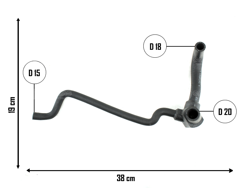 CAUPLAS MANGUERA VASO DE EXPAN. A TAPA CILINDRO RENAULT 19 =YACO 2340