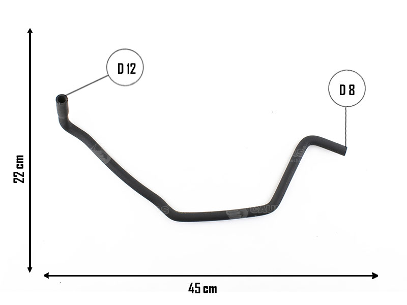 CAUPLAS MANGUERA VASO DE EXPAN A TERMOSTATO RENAULT TRAFIC I OEM:7702093795 =YACO 1517