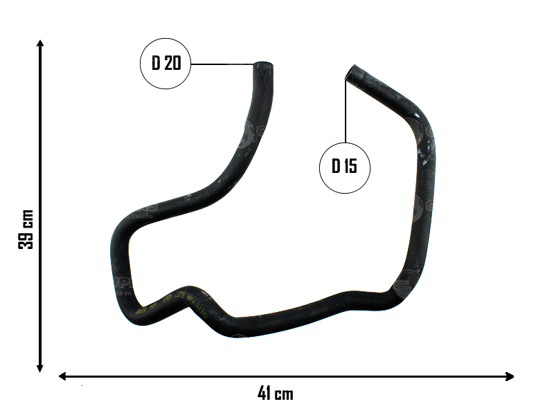 CAUPLAS MANGUERA VASO DE EXPANSION INFERIOR FORD FIESTA OEM:96FB8K276AG =YACO 2143