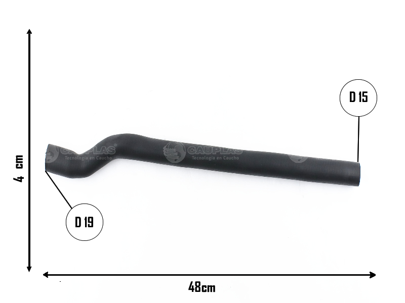 CAUPLAS MANGUERA VASO DE EXPAN INF FORD ESCORT OEM:90AR8B081A =YACO 1380