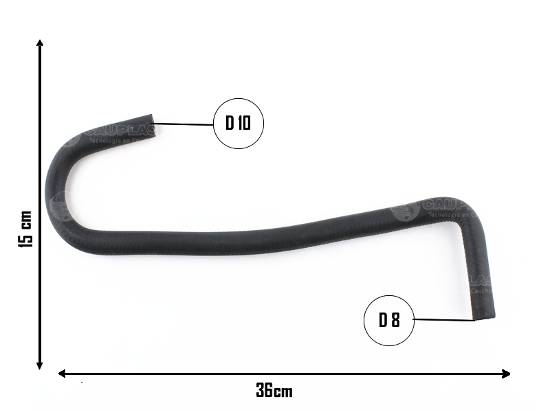 CAUPLAS MANGUERA VASO DE EXPAN SUP F100 F250 F350 F4000 OEM:F81Z8075AB =YACO 2189