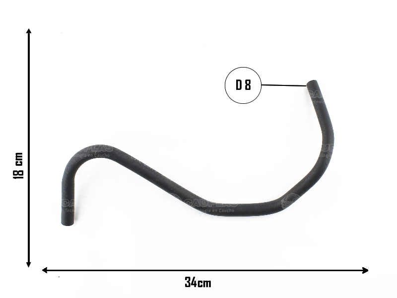 CAUPLAS MANGUERA VASO DE EXPAN SUP FORD FIESTA  =YACO 2140