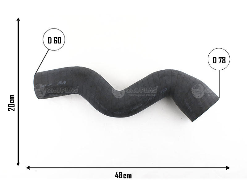 CAUPLAS MANGUERA CIRCULACION DE AIRE F100 F250 F350 F4000