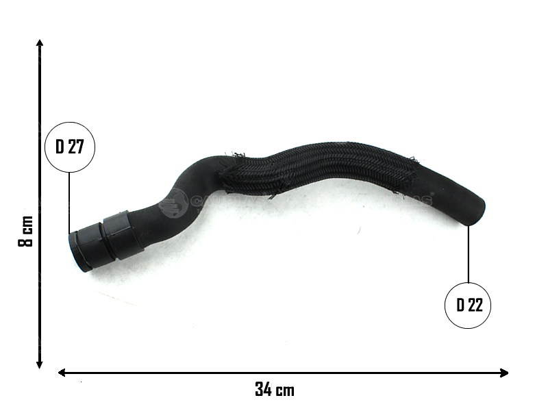 CAUPLAS MANGUERA CALEFACTOR ENTRADA PEUG 308 408 3008 5008 RCZ C4 LOUNGE-C4 PICASSO =YACO 4255