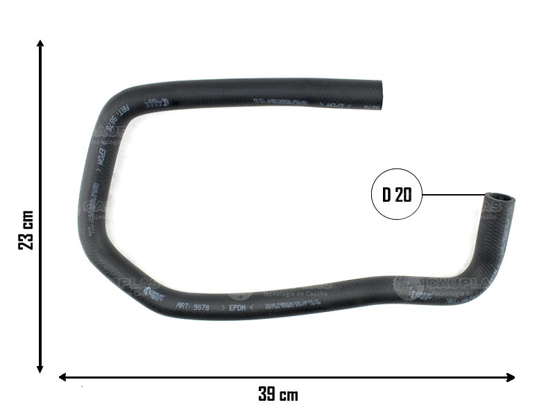 CAUPLAS MANGUERA CALEFACTOR SALIDA PEUG 405 OEM:6464970 =YACO 1759