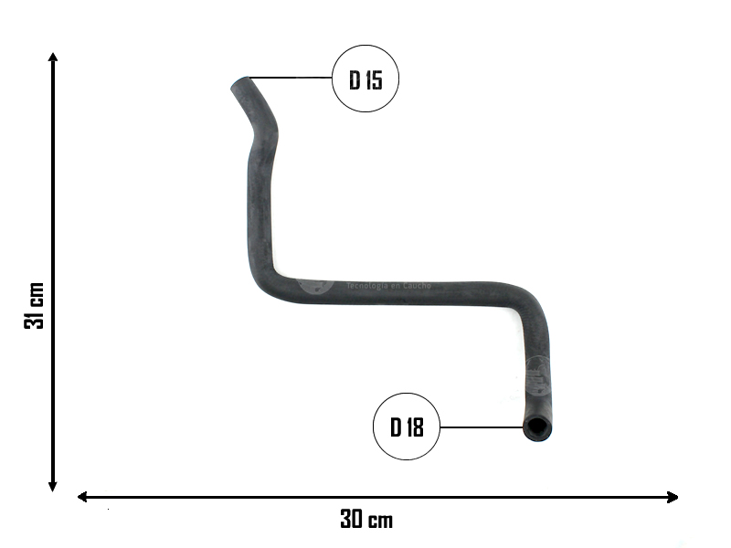 CAUPLAS MANGUERA REFRIGERACION PEUGEOT 405 OEM:1307J60 =YACO 3326
