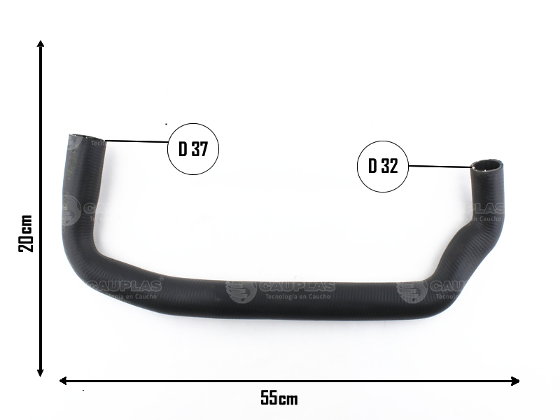CAUPLAS MANGUERA RADIADOR INF A COLECTOR PEUG 208 405