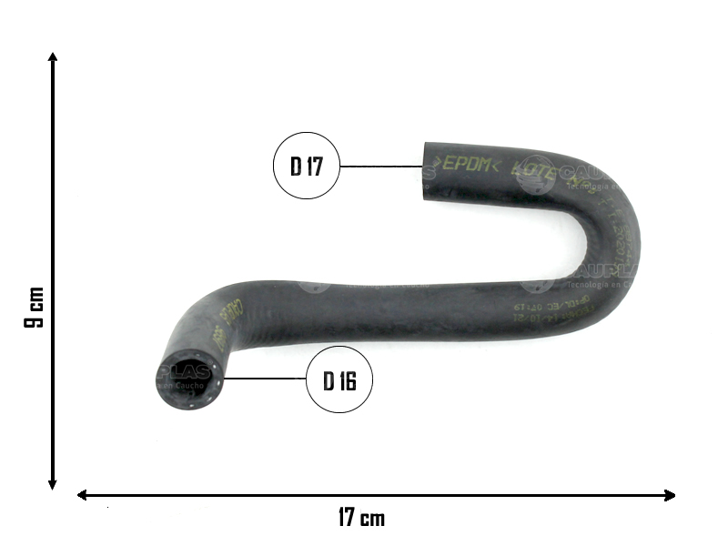 CAUPLAS MANGUERA REFRIGERACION PEUGEOT 307 OEM:1307VJ =YACO 2512