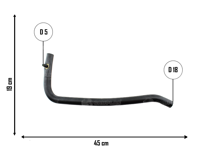CAUPLAS MANGUERA CIRCULACION DE AIRE PEUG 505 OEM:1190147