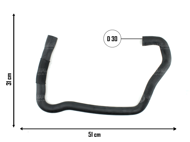 CAUPLAS MANGUERA RADIADOR INFERIOR PEUG 106 OEM:1351V3 =YACO 2954