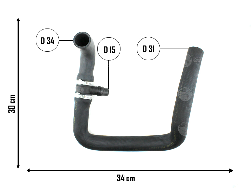 CAUPLAS MANGUERA RADIADOR INFERIOR PEUG 301 OEM:9674898180