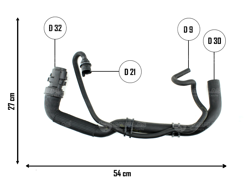 CAUPLAS MANGUERA RADIADOR INFERIOR PEUG 306 OEM:1351H10