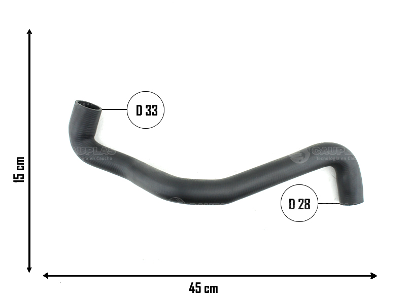 CAUPLAS MANGUERA RADIADOR INFERIOR PEUG 307  =YACO 2529