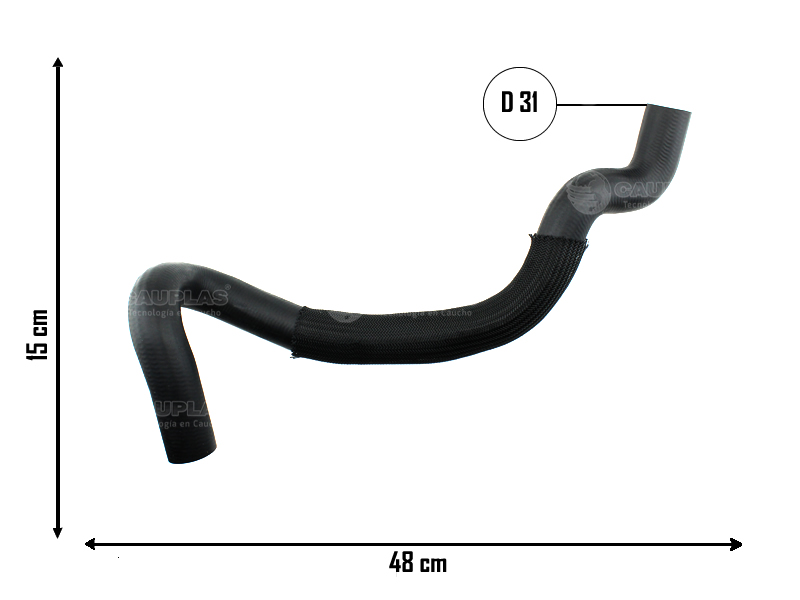 CAUPLAS MANGUERA RADIADOR INFERIOR PEUGEOT 308 OEM:135251
