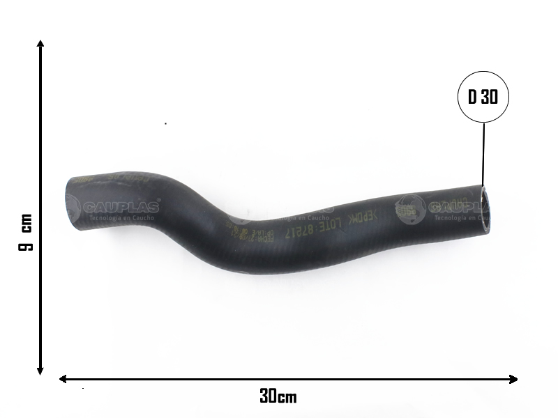 CAUPLAS MANGUERA RADIADOR SUPERIOR PEUGEOT 206 307 OEM:1343AG =YACO 2522
