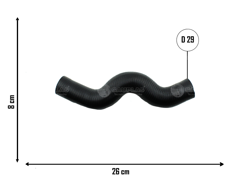 CAUPLAS MANGUERA RADIADOR SUPERIOR PEUGEOT 205 OEM:1343E80 =YACO 1773
