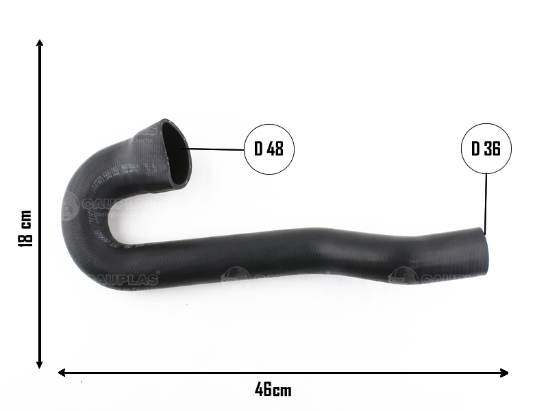 CAUPLAS MANGUERA RADIADOR SUPERIOR PEUGEOT 504 OEM:1343610