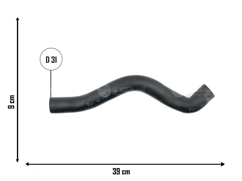 CAUPLAS MANGUERA RADIADOR SUPERIOR FIAT TEMPRA OEM:7782173 =YACO 2236
