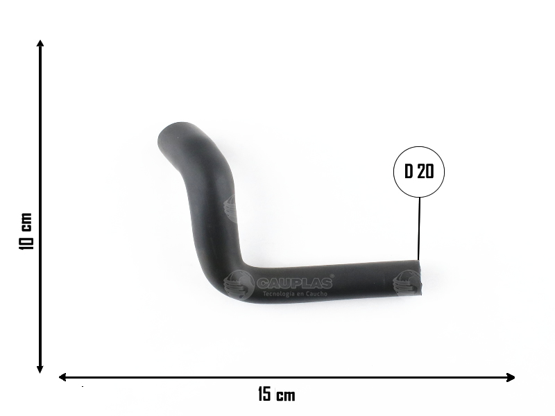 CAUPLAS MANGUERA DESCARGA DE GASES PEUG 306 405 406 OEM:1192J20 =YACO 2284